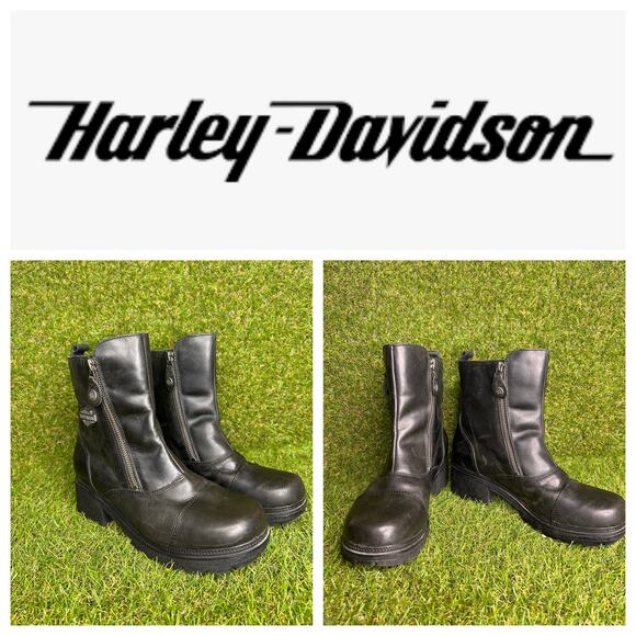 Harley Davidson Women's Amherst‎ Short Biker Boot 8 - Picture 1 of 14